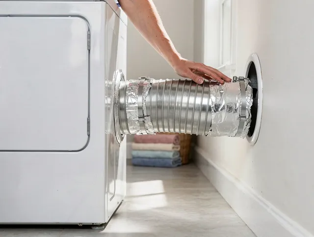 Professional dryer vent hose installation by Palm Bay Dryer Vent Cleaning in Palm Bay