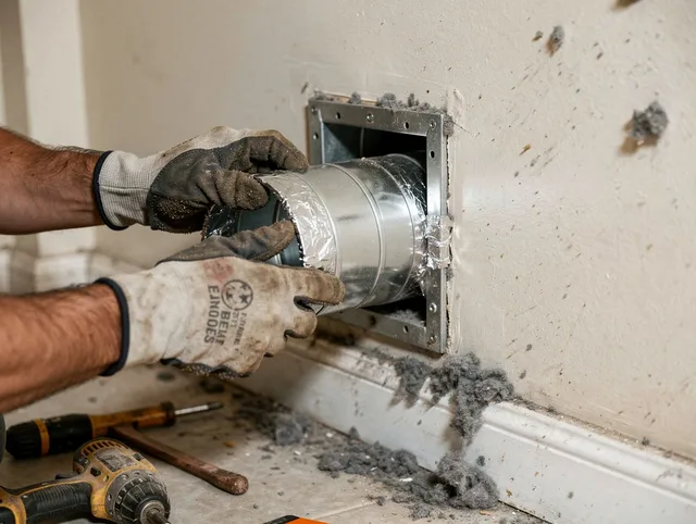 Professional dryer vent repair and installation by Palm Bay Dryer Vent Cleaning in Palm Bay
