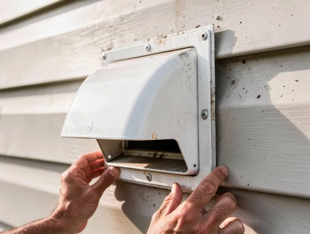 Palm Bay Dryer Vent Cleaning technician delivering thorough residential dryer vent cleaning service in Palm Bay
